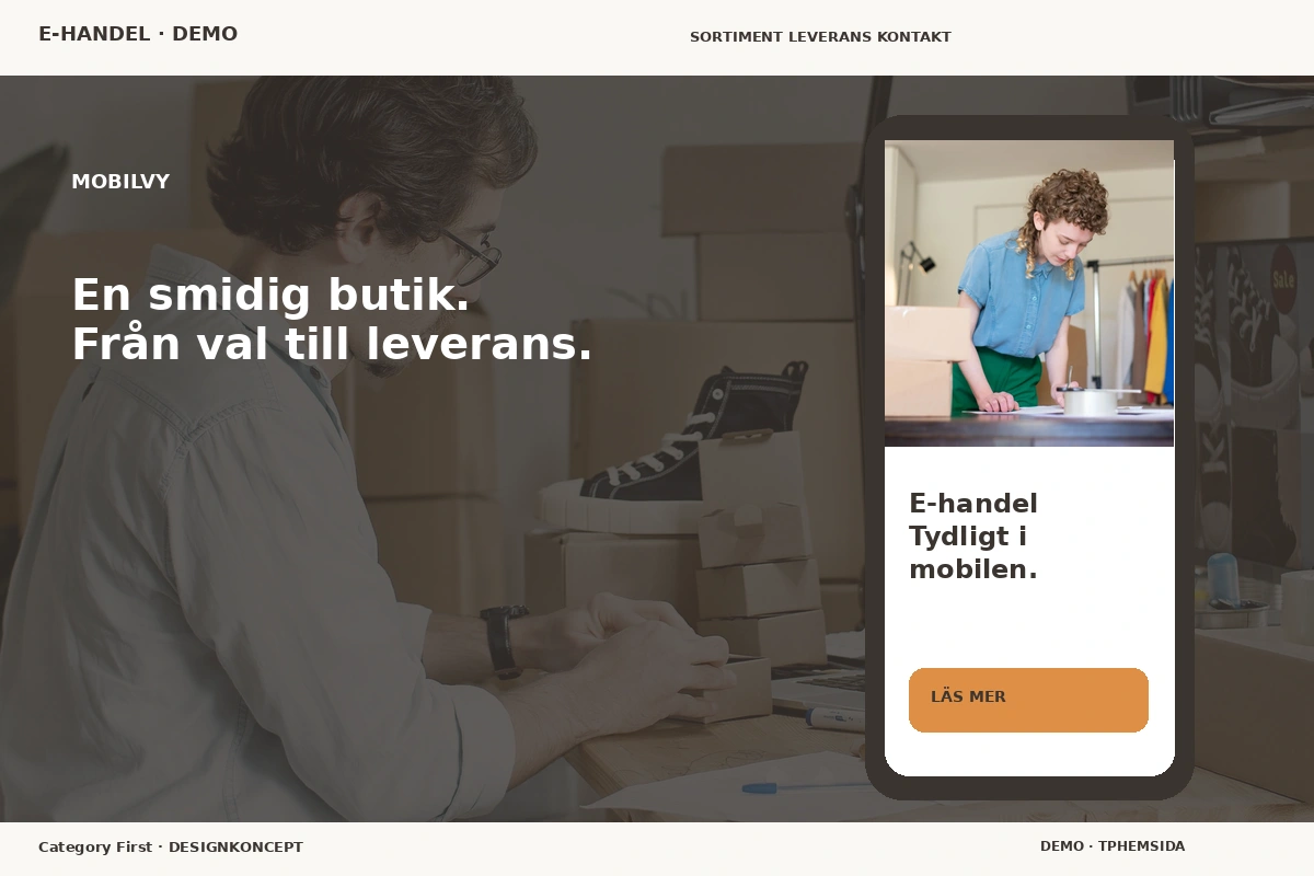 Category First – Mobilvy för e-handel