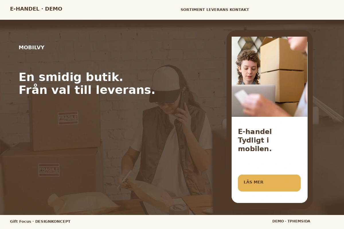 Gift Focus – Mobilvy för e-handel