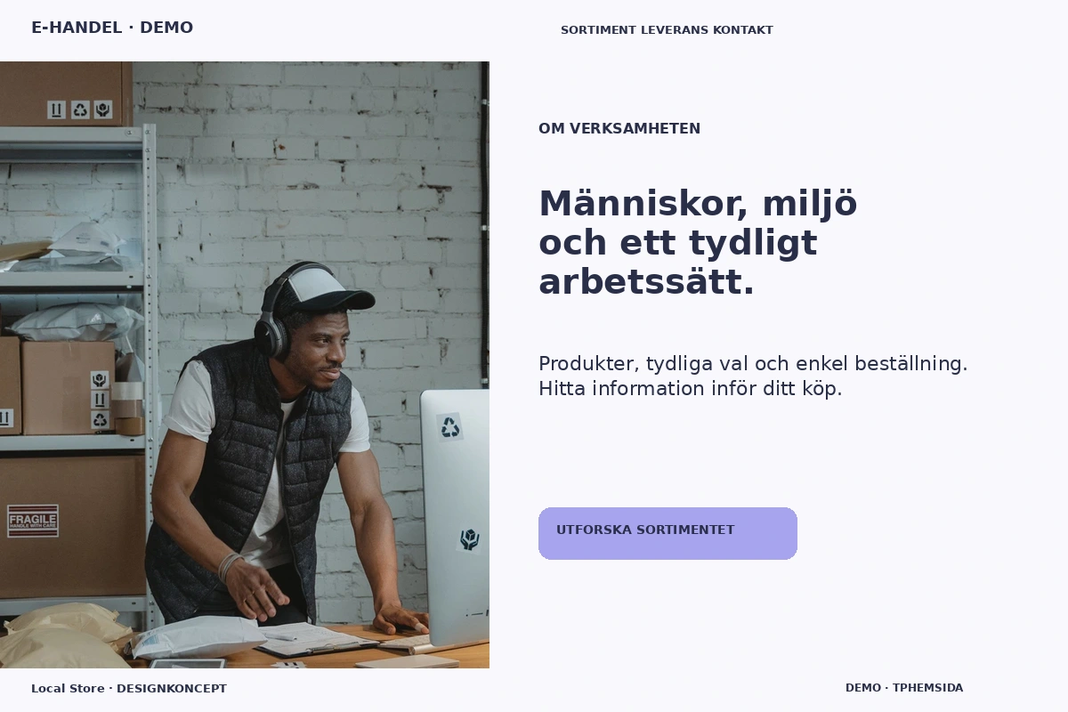 Local Store – Om verksamheten för e-handel