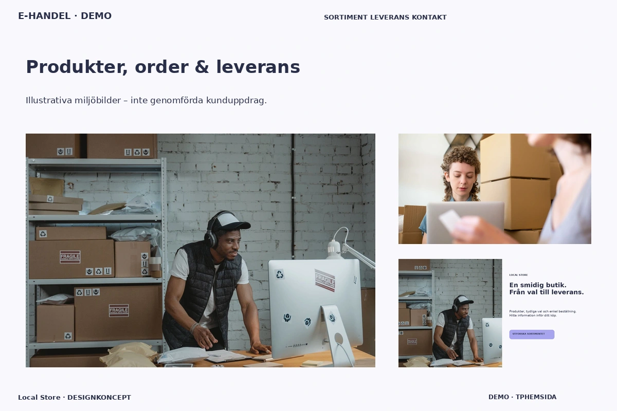 Local Store – Produkter, order & leverans för e-handel