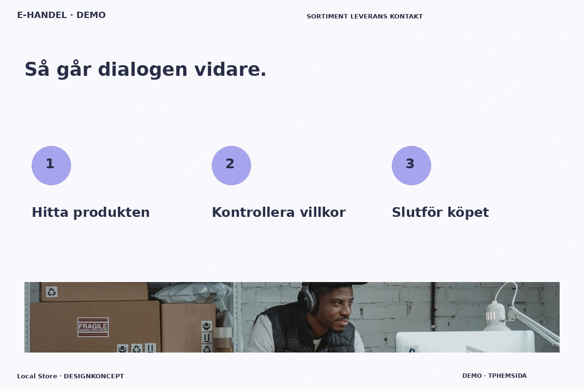 Local Store – Så fungerar dialogen för e-handel