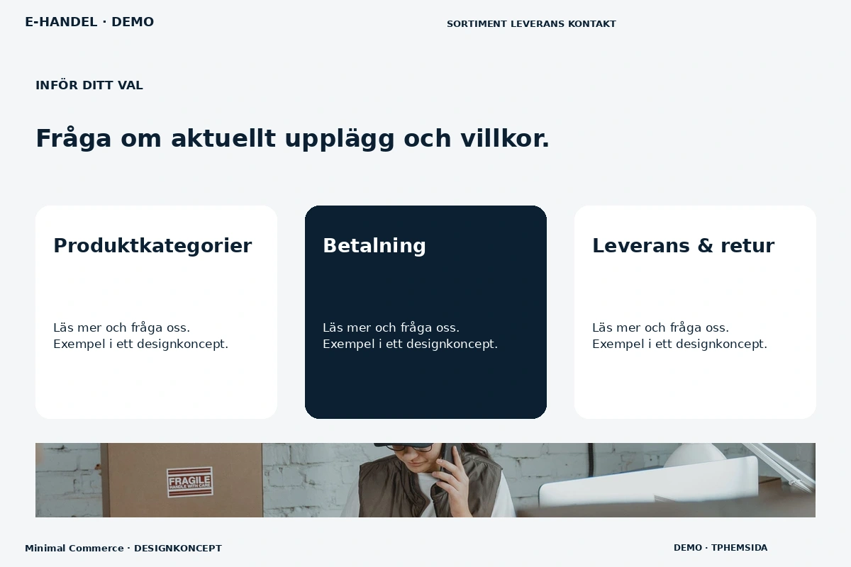 Minimal Commerce – Alternativ & villkor för e-handel