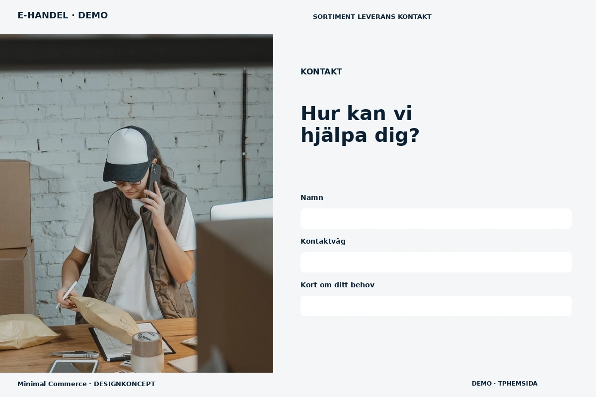 Minimal Commerce – Kontakt för e-handel