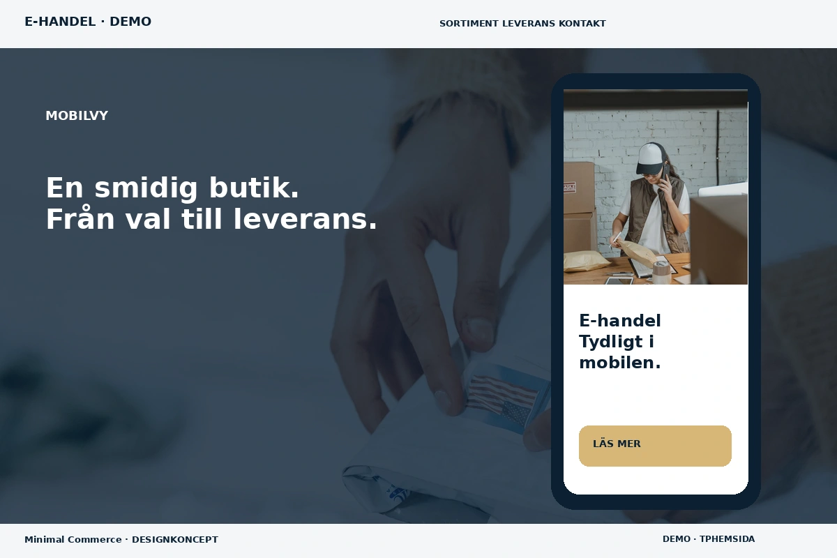 Minimal Commerce – Mobilvy för e-handel