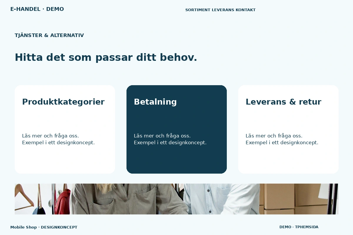 Mobile Shop – Tjänster & alternativ för e-handel