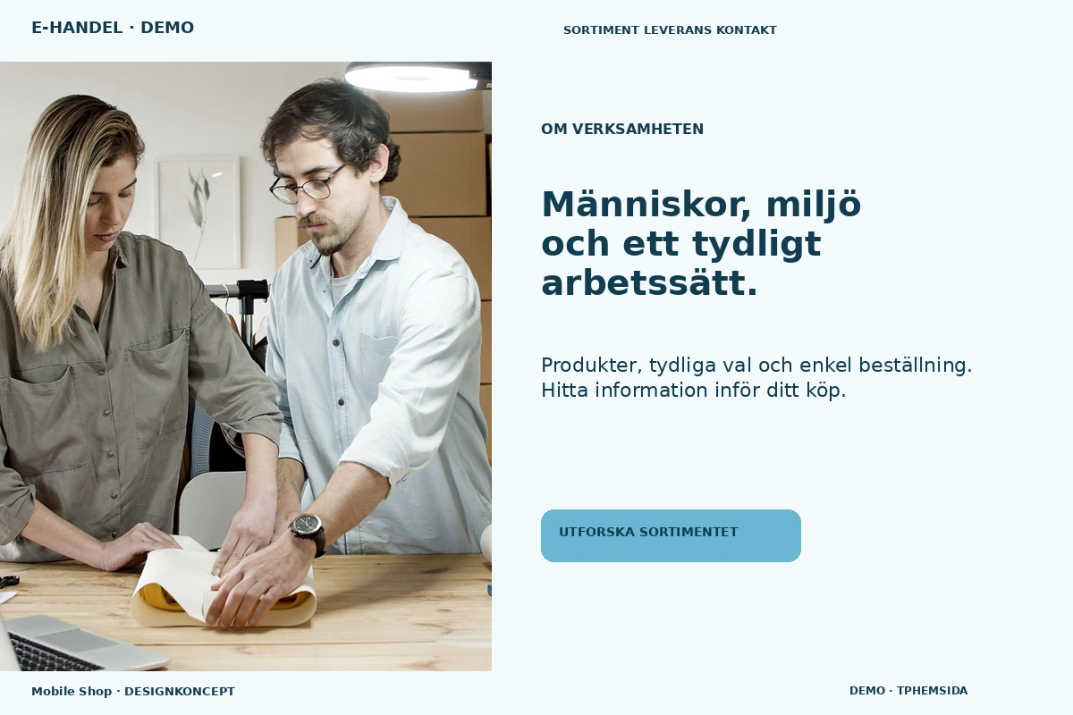 Mobile Shop – Om verksamheten för e-handel