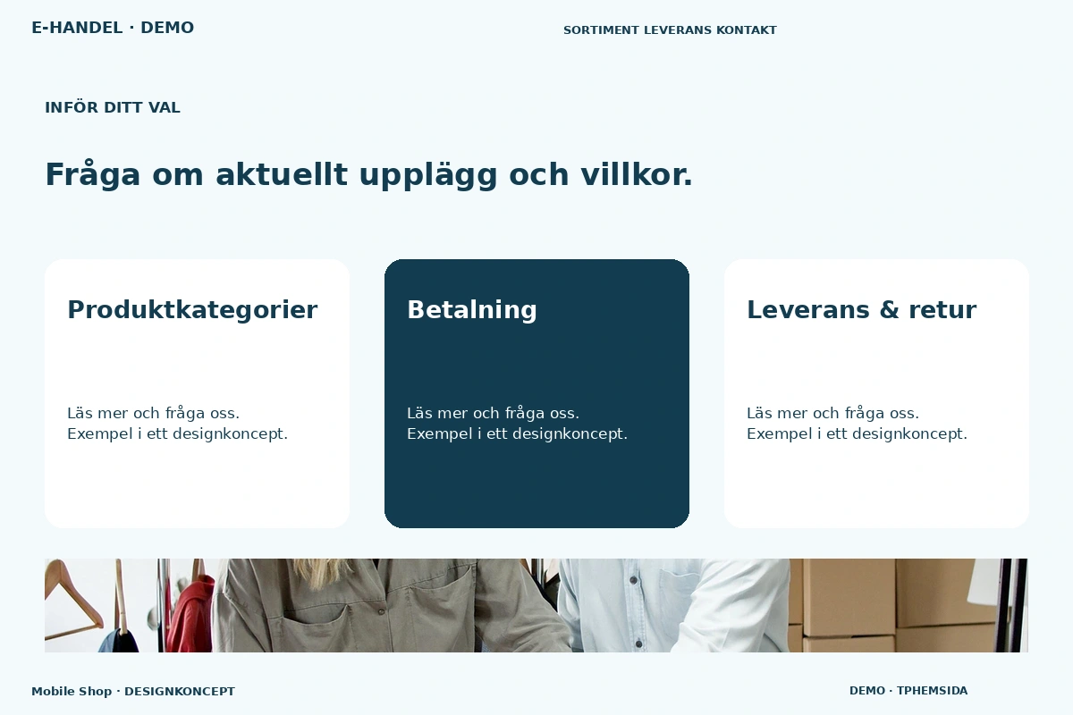 Mobile Shop – Alternativ & villkor för e-handel