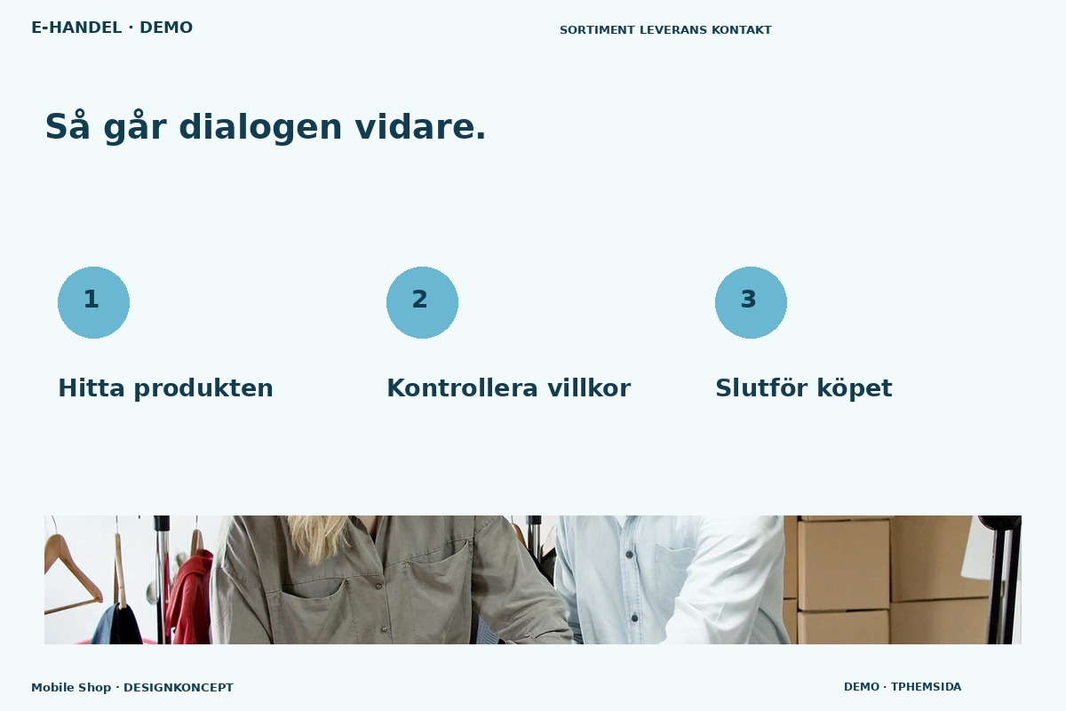 Mobile Shop – Så fungerar dialogen för e-handel