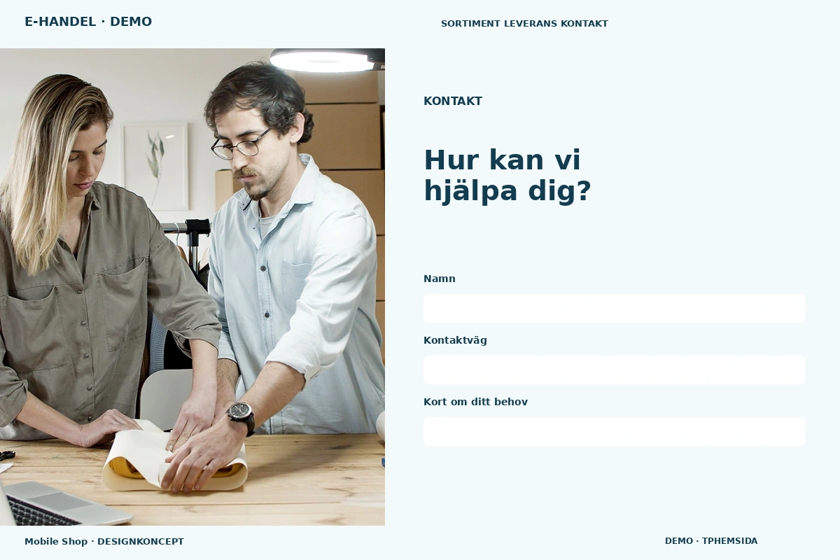 Mobile Shop – Kontakt för e-handel