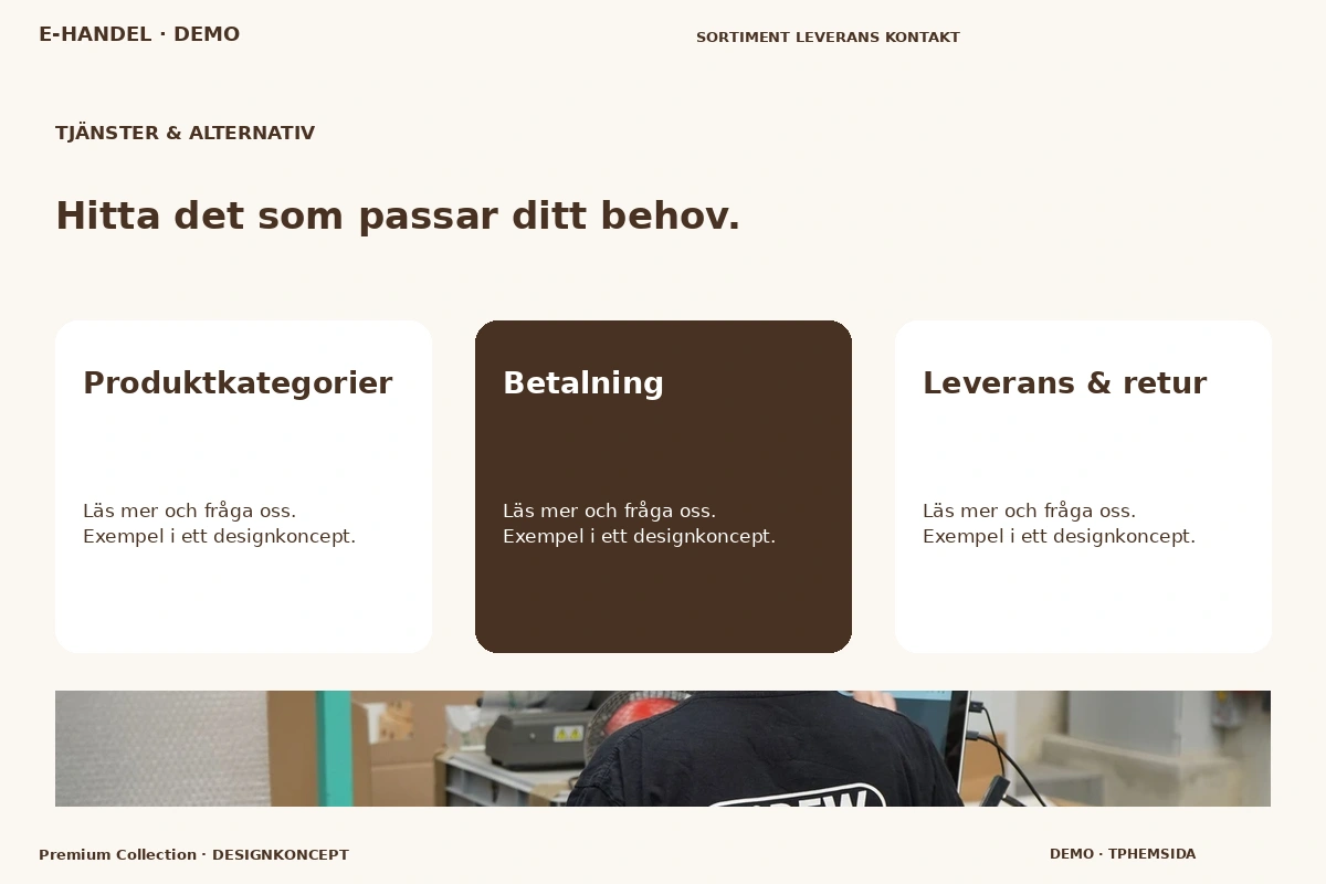 Premium Collection – Tjänster & alternativ för e-handel