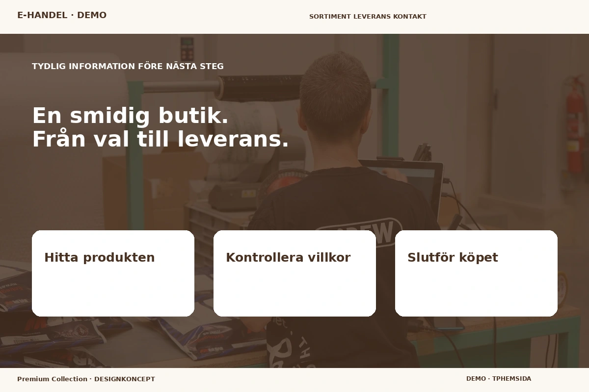 Premium Collection – Inför ditt val för e-handel