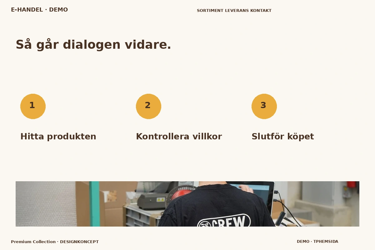 Premium Collection – Så fungerar dialogen för e-handel