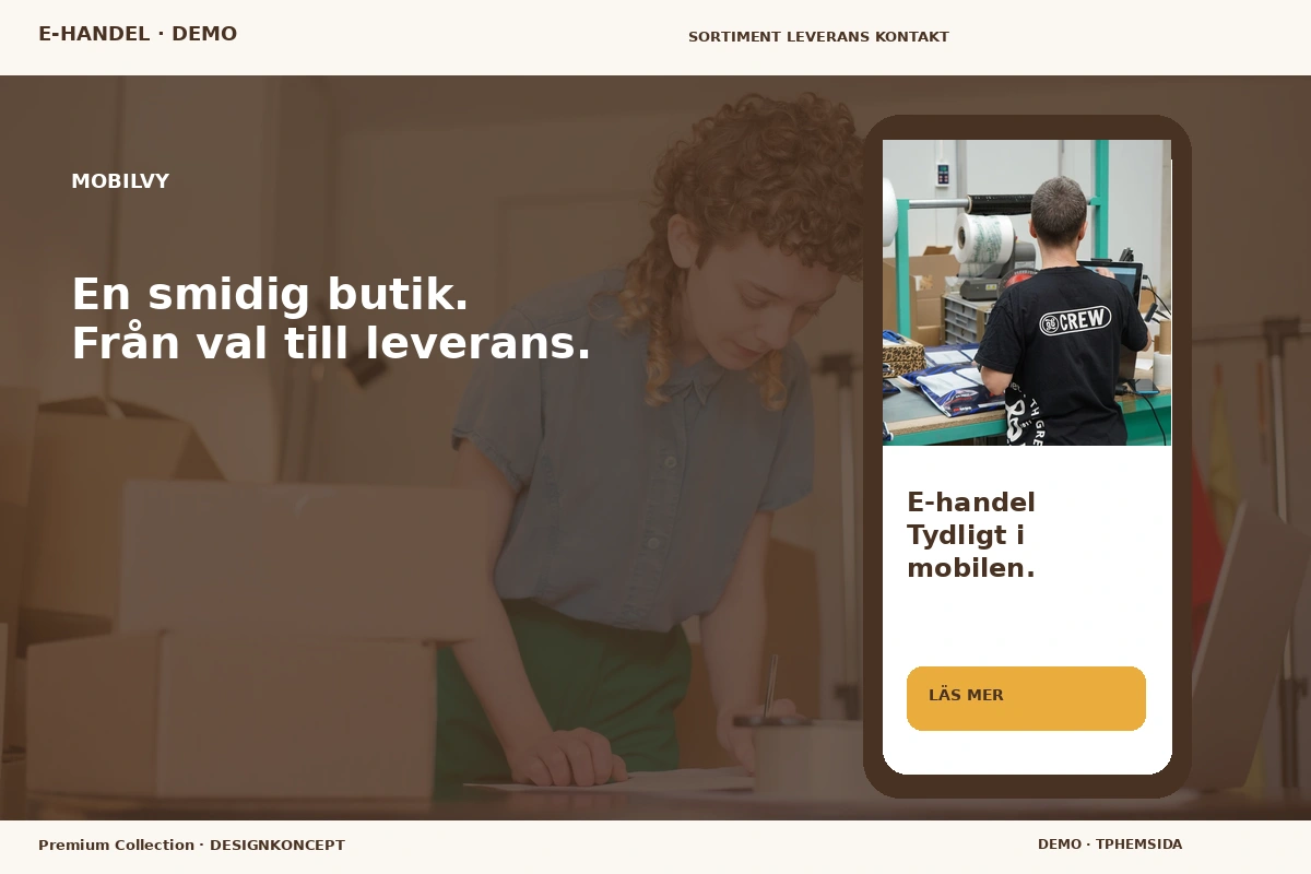 Premium Collection – Mobilvy för e-handel