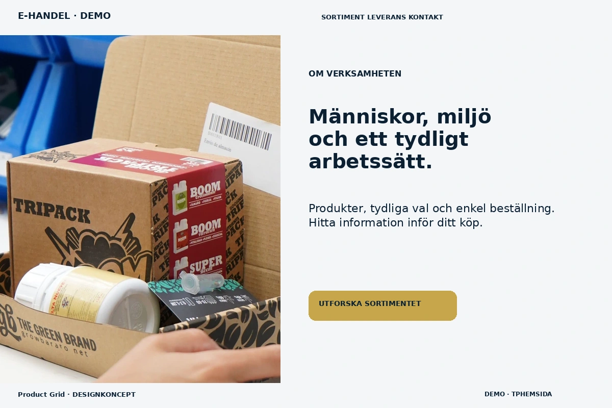 Product Grid – Om verksamheten för e-handel
