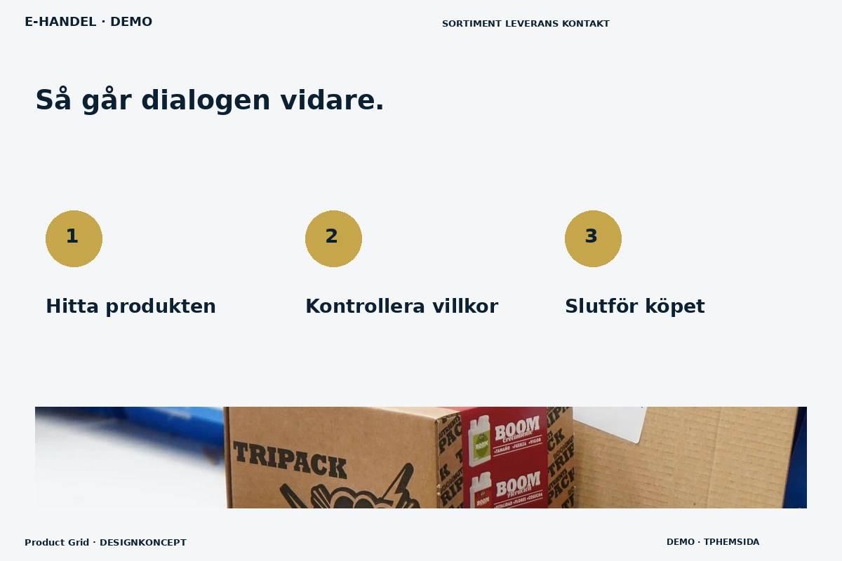Product Grid – Så fungerar dialogen för e-handel