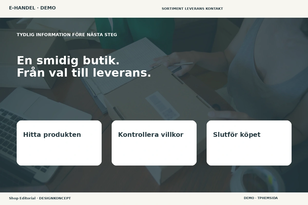 Shop Editorial – Inför ditt val för e-handel