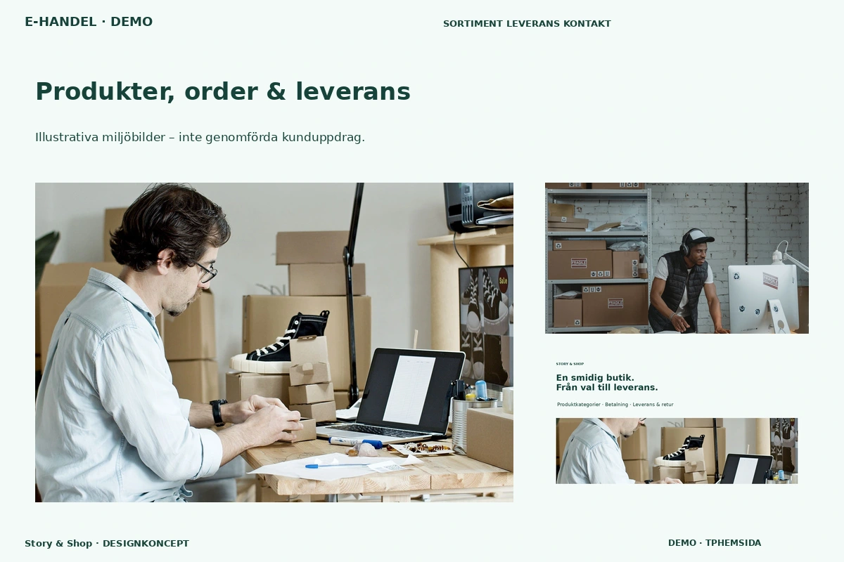 Story & Shop – Produkter, order & leverans för e-handel