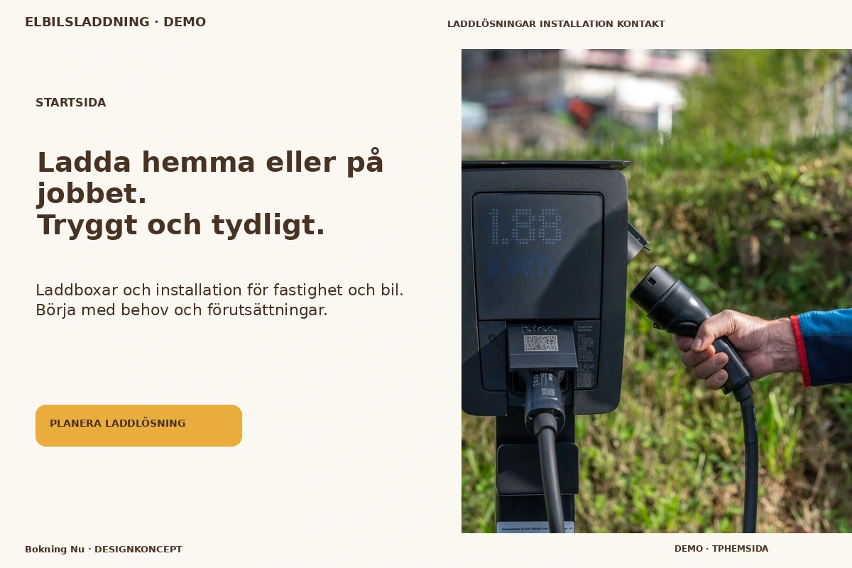 Bokning Nu – Startsida för elbilsladdning