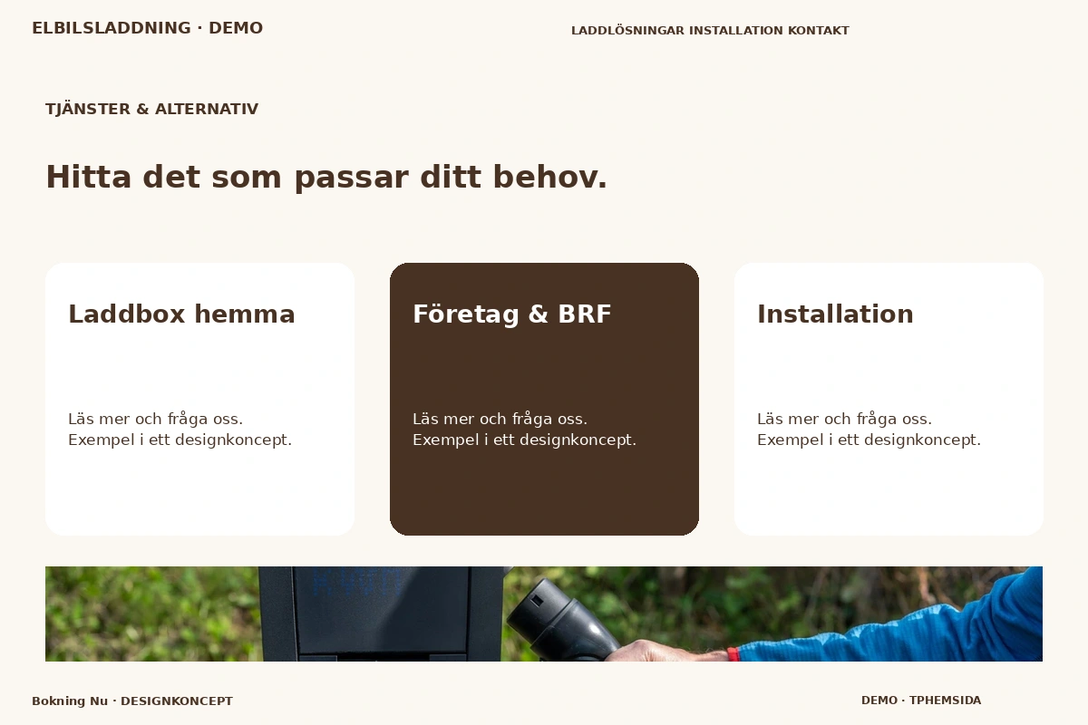 Bokning Nu – Tjänster & alternativ för elbilsladdning
