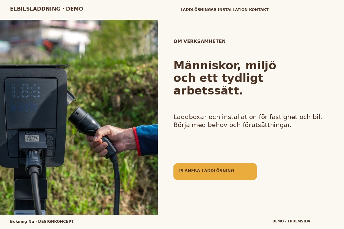 Bokning Nu – Om verksamheten för elbilsladdning