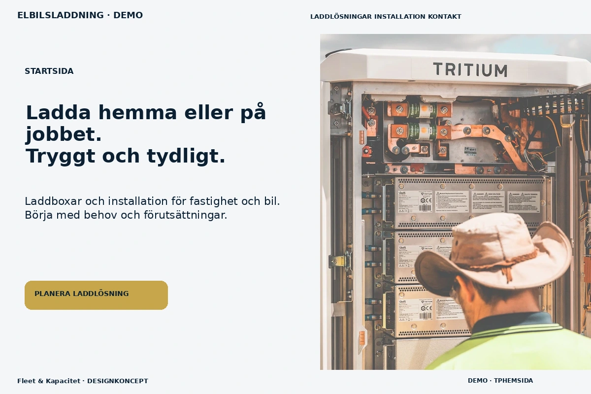 Fleet & Kapacitet – Startsida för elbilsladdning