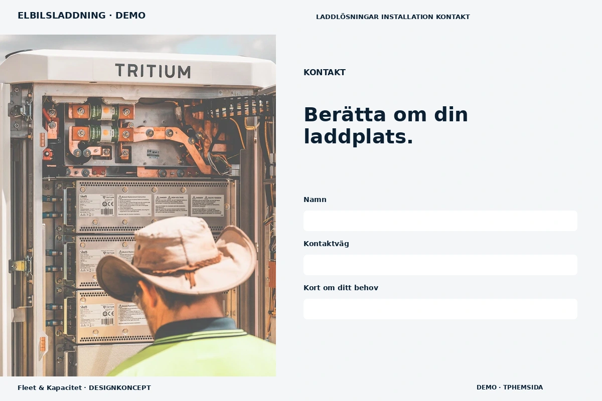 Fleet & Kapacitet – Kontakt för elbilsladdning