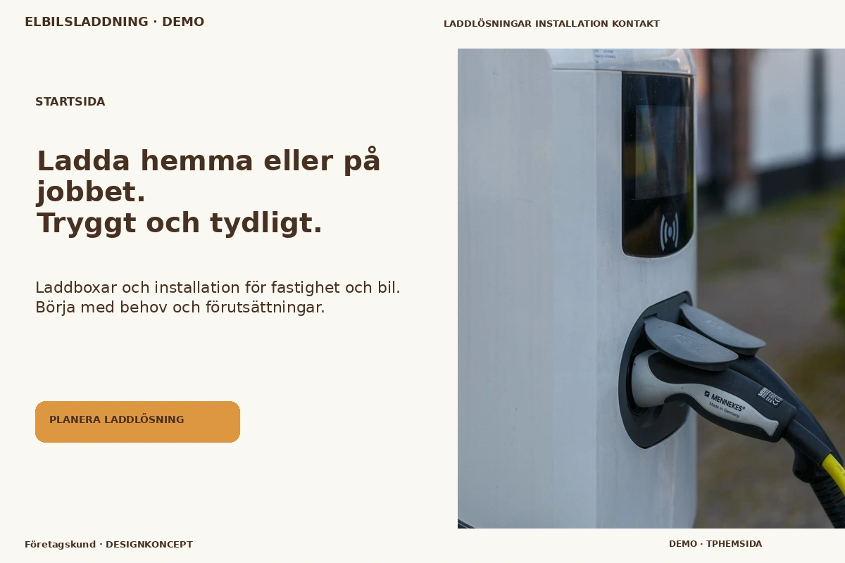 Företagskund – Startsida för elbilsladdning