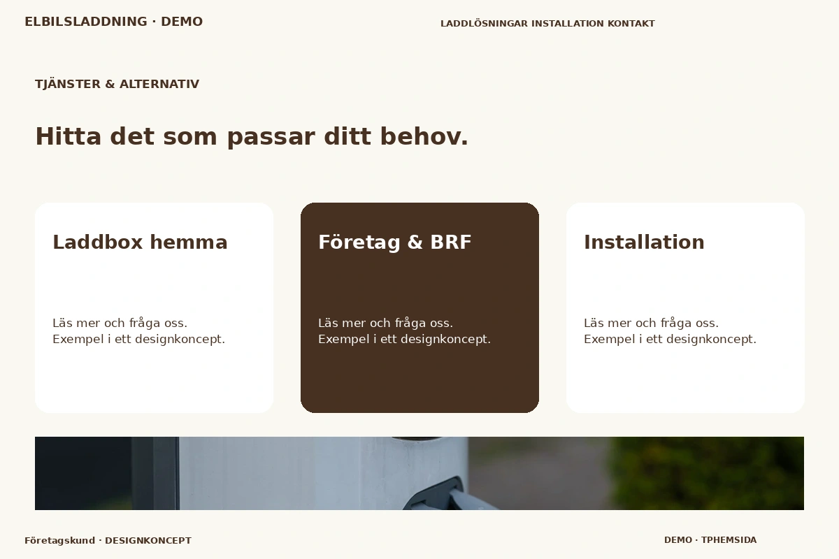 Företagskund – Tjänster & alternativ för elbilsladdning
