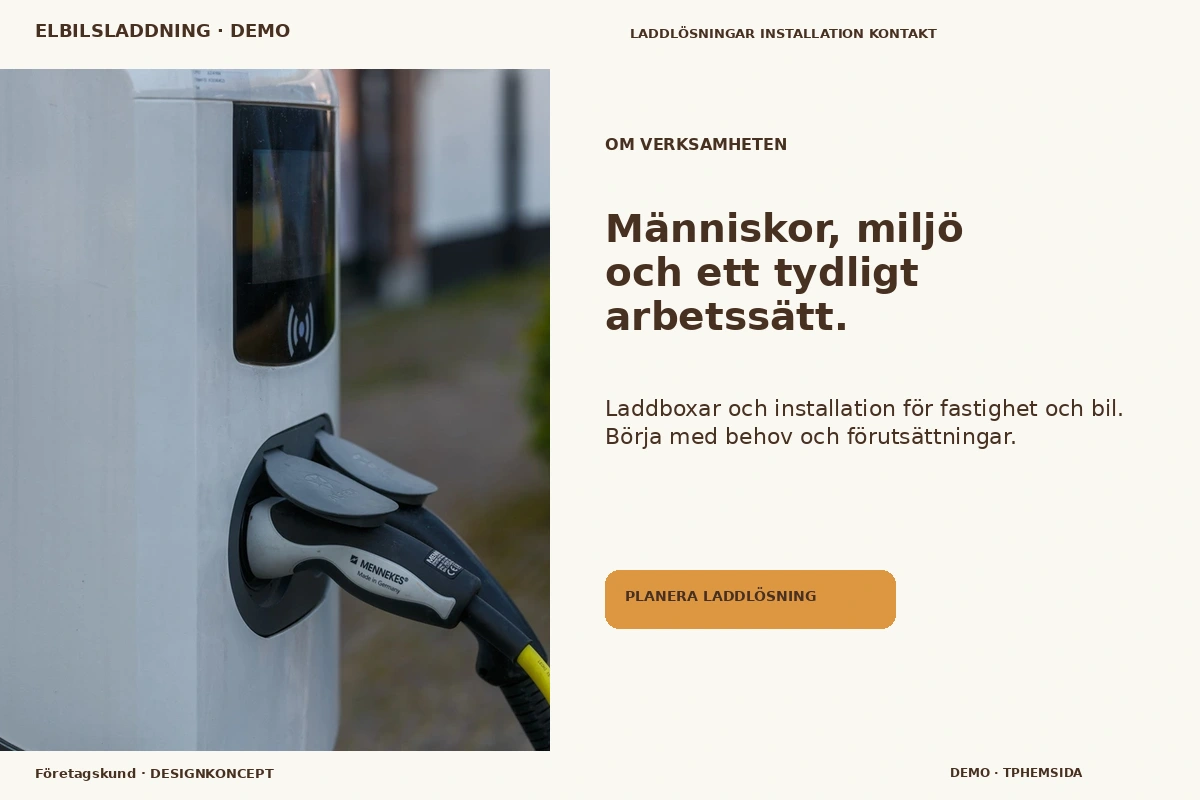 Företagskund – Om verksamheten för elbilsladdning