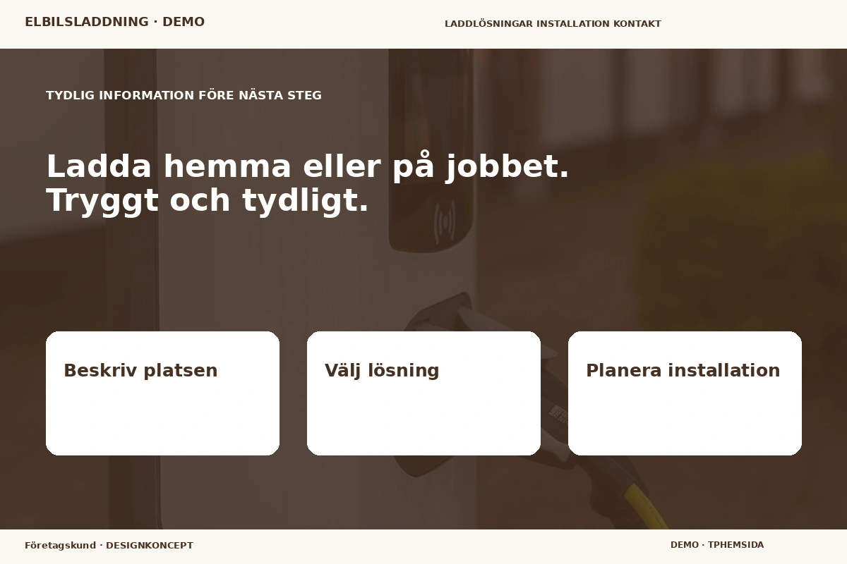 Företagskund – Inför ditt val för elbilsladdning
