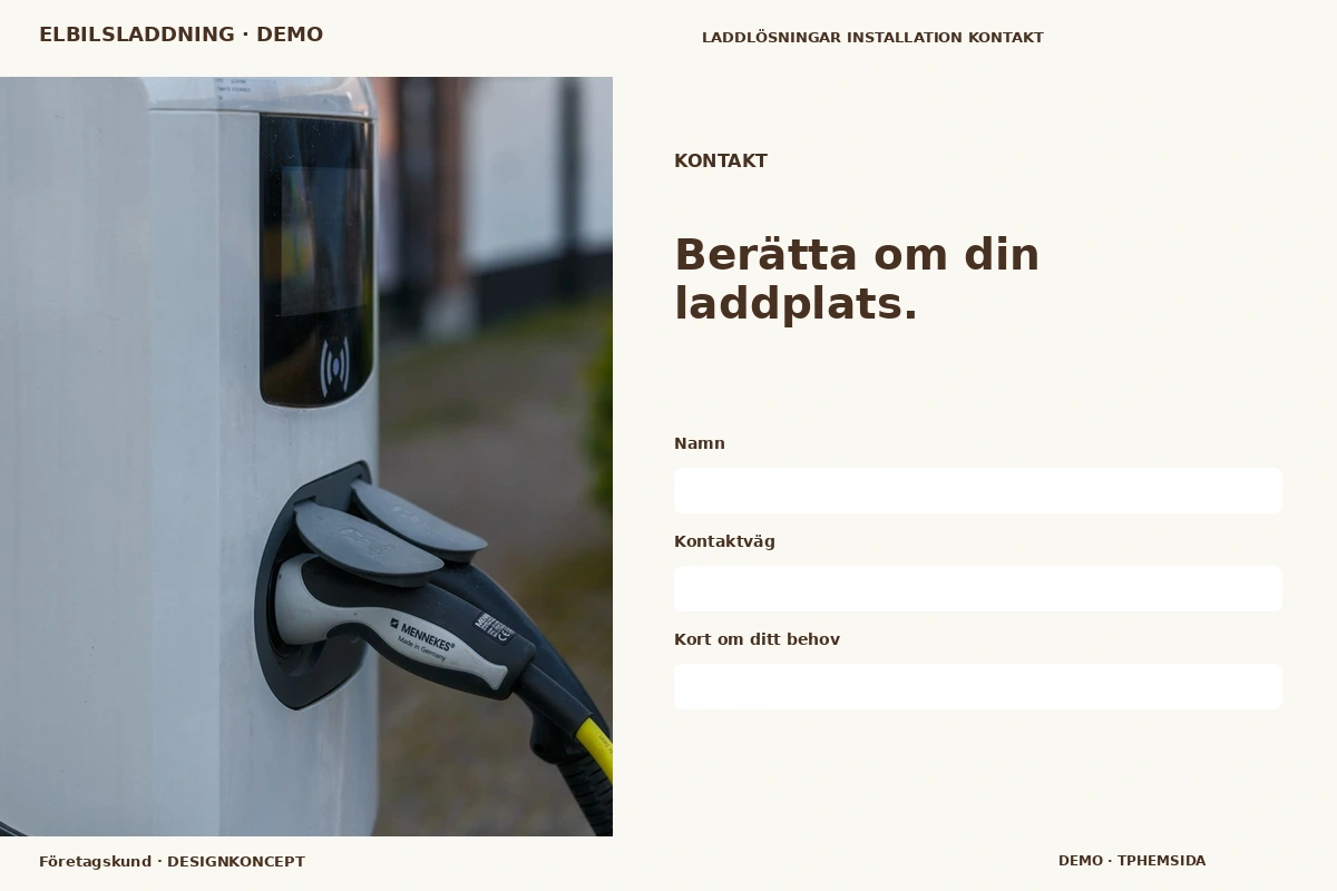 Företagskund – Kontakt för elbilsladdning