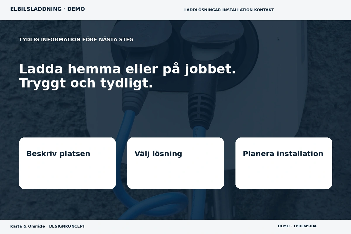 Karta & Område – Inför ditt val för elbilsladdning