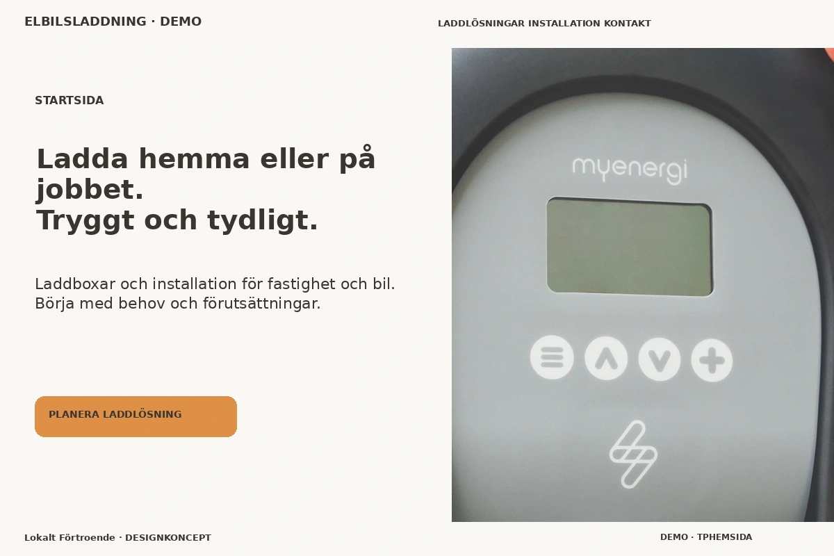Lokalt Förtroende – Startsida för elbilsladdning