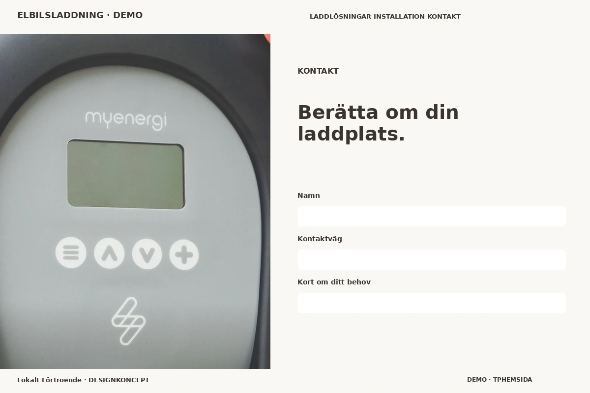 Lokalt Förtroende – Kontakt för elbilsladdning