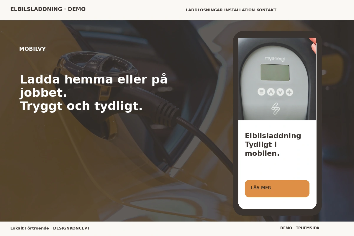 Lokalt Förtroende – Mobilvy för elbilsladdning