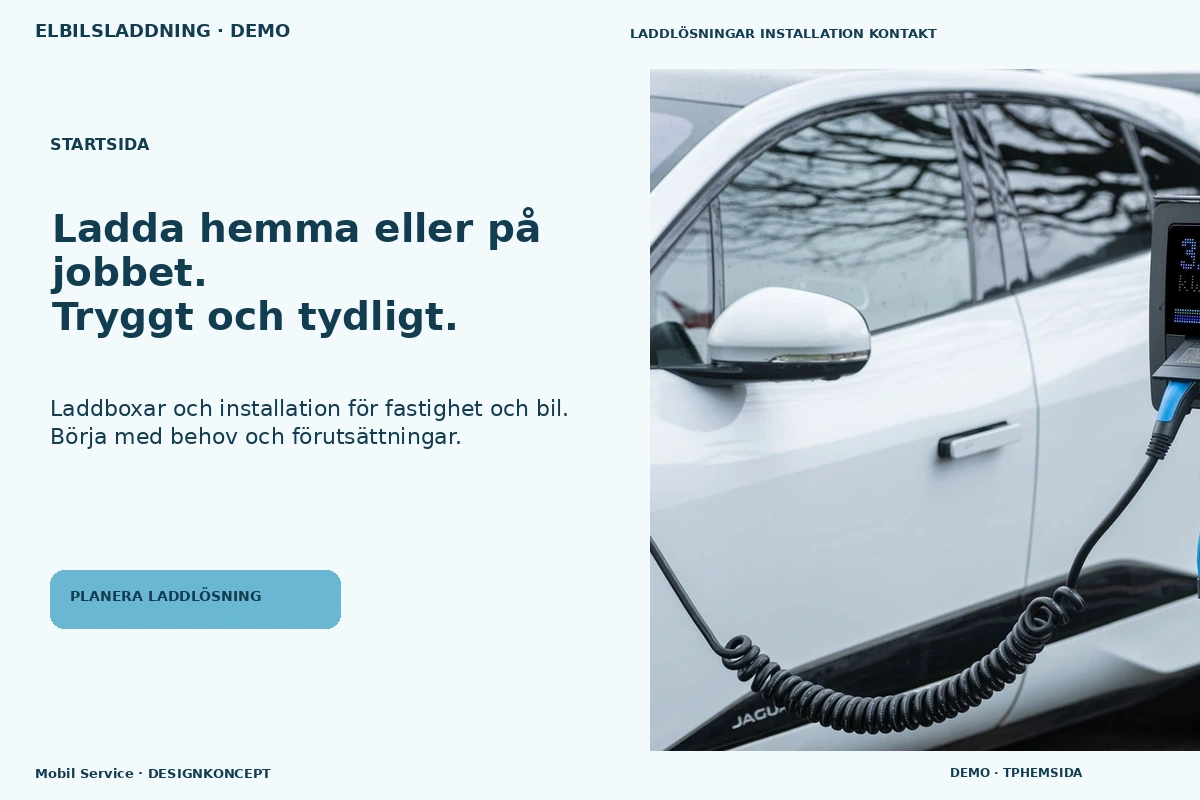 Mobil Service – Startsida för elbilsladdning