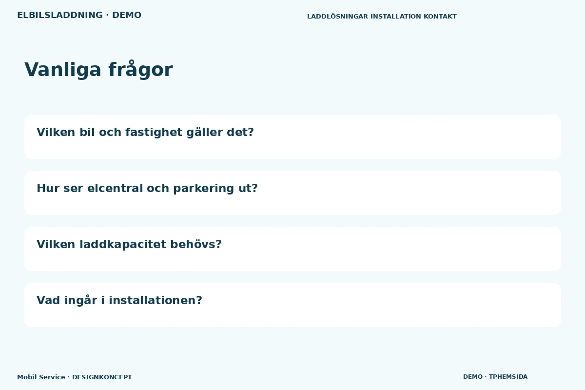 Mobil Service – Vanliga frågor för elbilsladdning