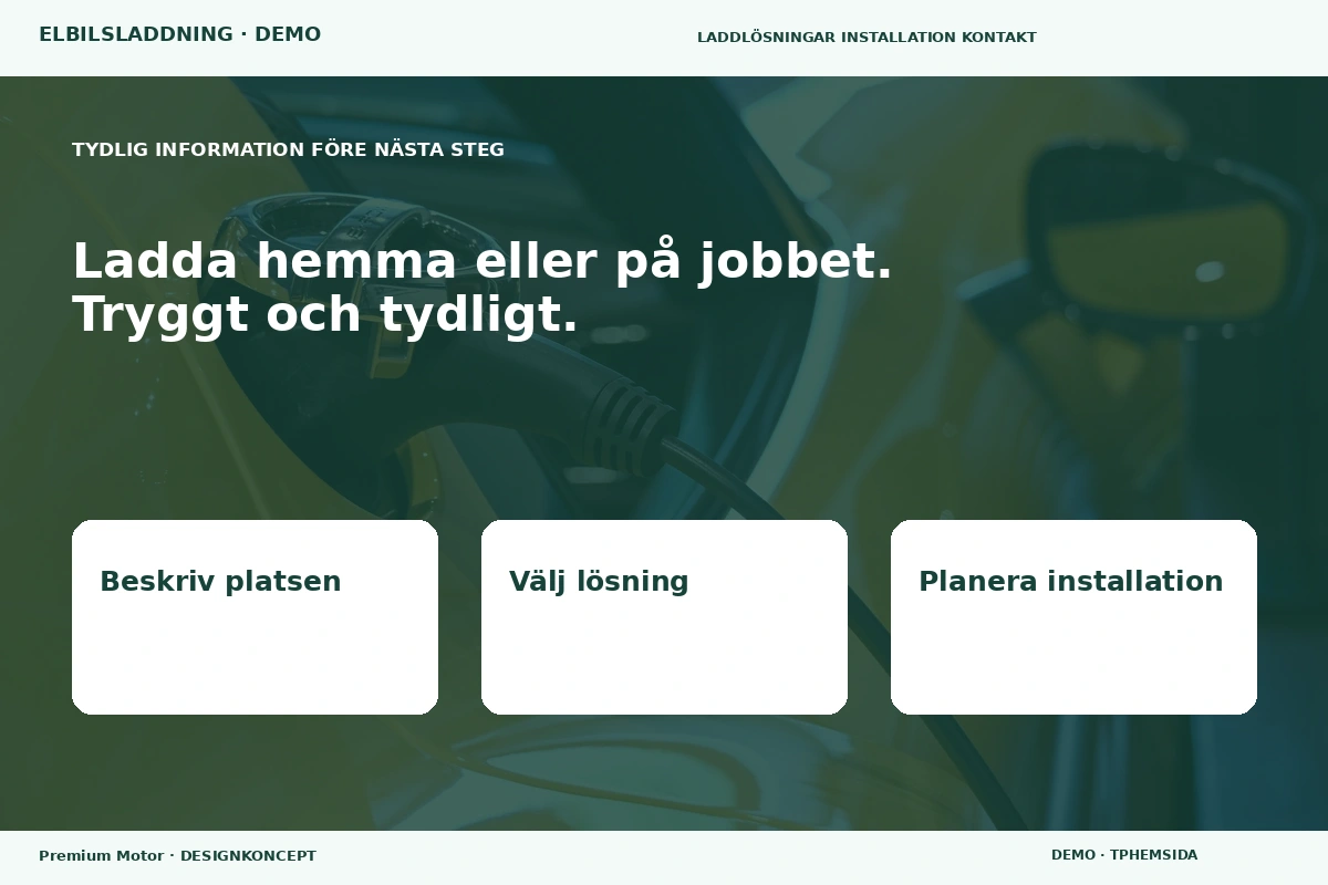 Premium Motor – Inför ditt val för elbilsladdning
