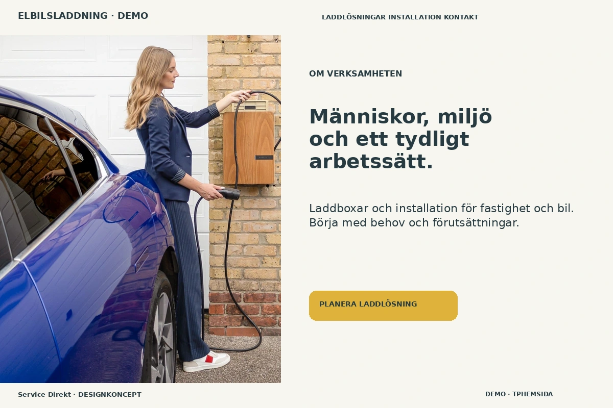 Service Direkt – Om verksamheten för elbilsladdning