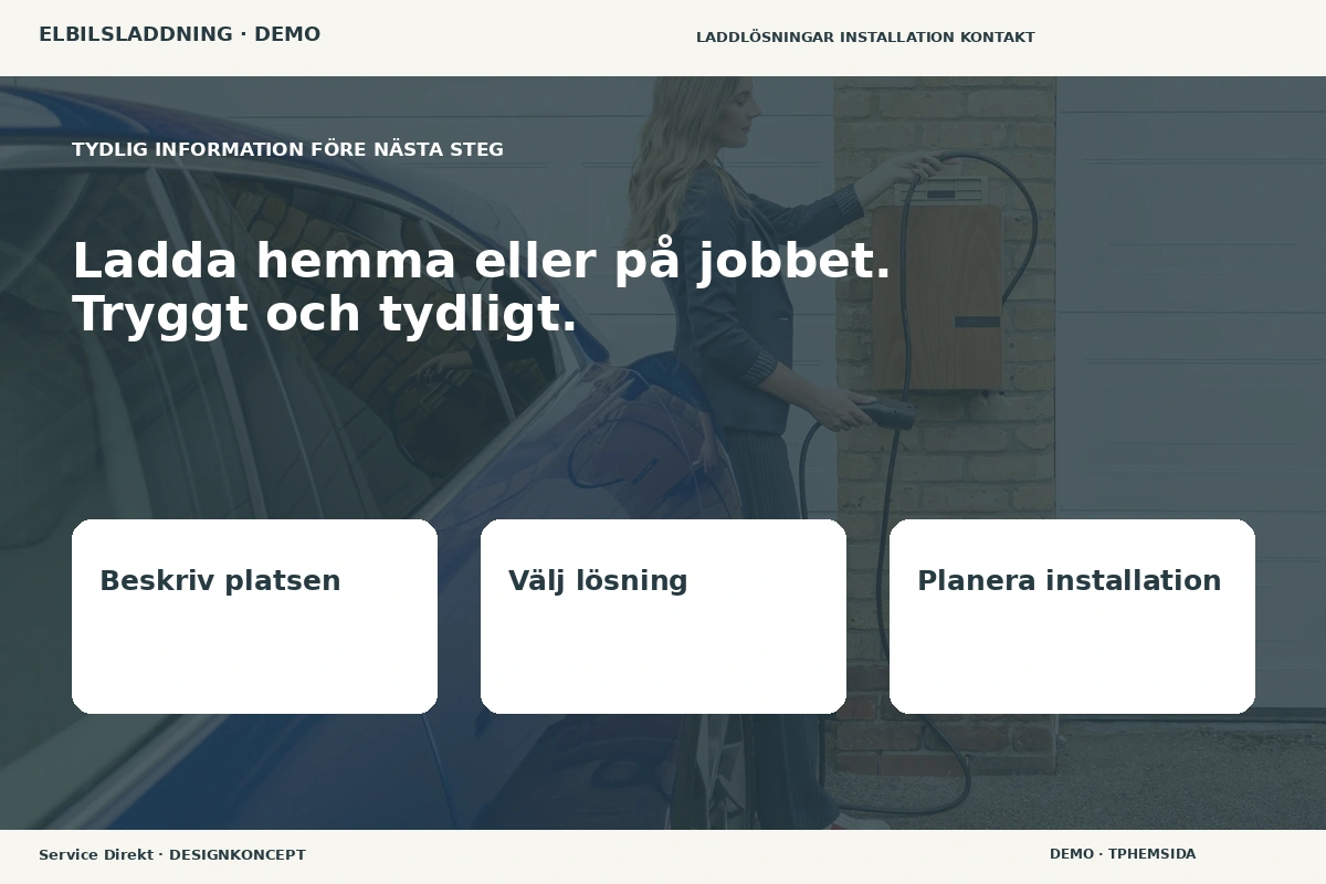 Service Direkt – Inför ditt val för elbilsladdning