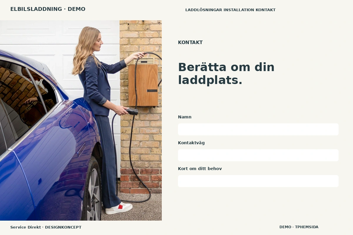 Service Direkt – Kontakt för elbilsladdning