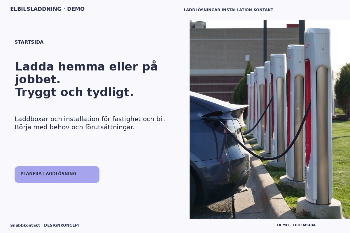 Snabbkontakt – Startsida för elbilsladdning
