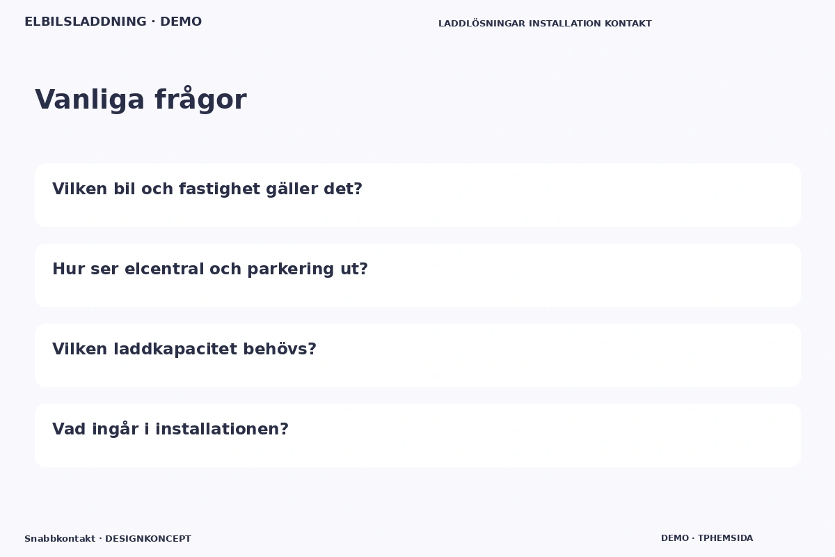 Snabbkontakt – Vanliga frågor för elbilsladdning
