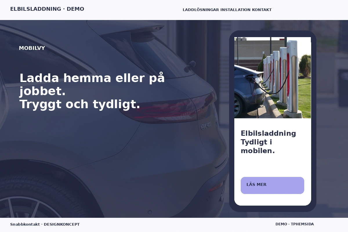 Snabbkontakt – Mobilvy för elbilsladdning