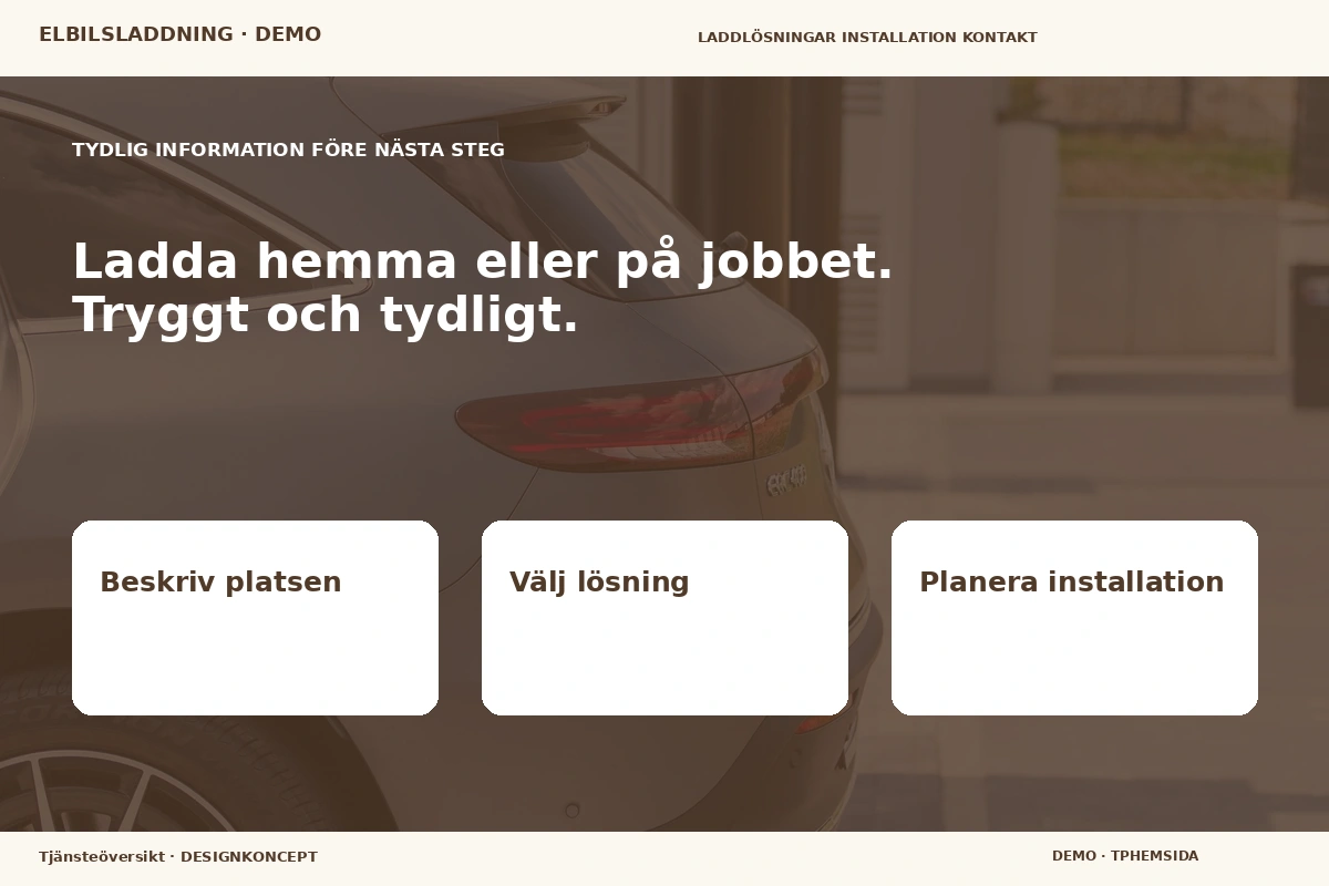 Tjänsteöversikt – Inför ditt val för elbilsladdning