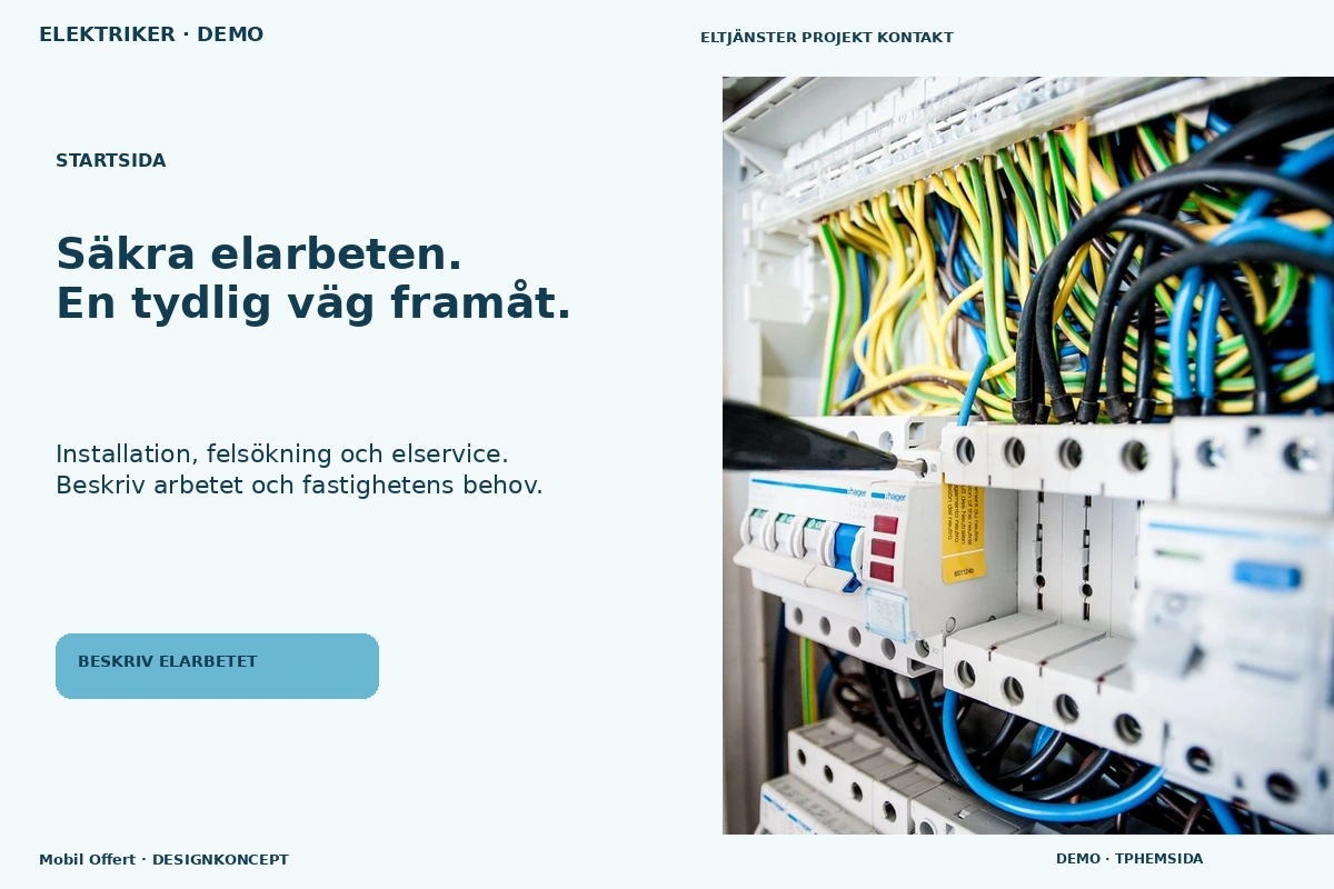 Mobil Offert – Startsida för elektriker