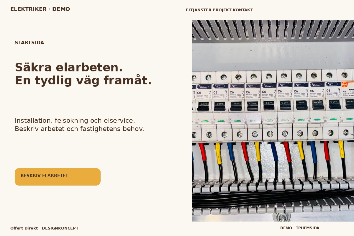 Offert Direkt – Startsida för elektriker