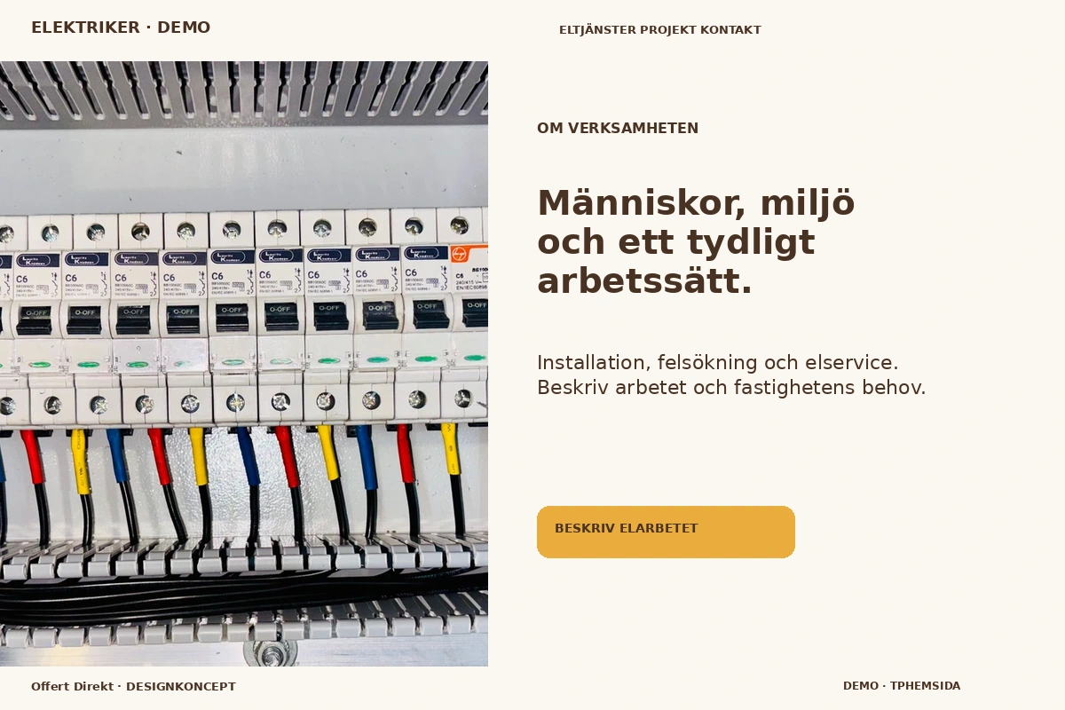Offert Direkt – Om verksamheten för elektriker