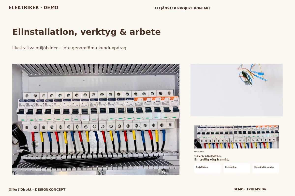 Offert Direkt – Elinstallation, verktyg & arbete för elektriker