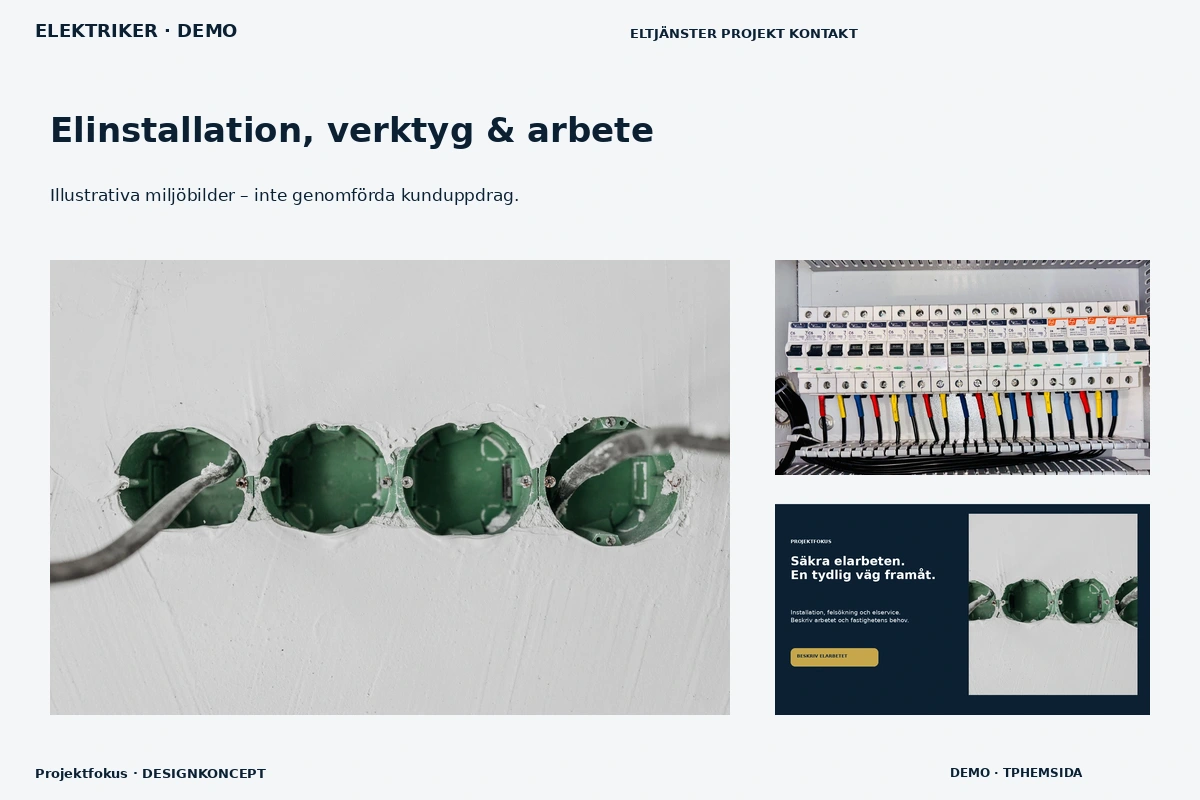 Projektfokus – Elinstallation, verktyg & arbete för elektriker